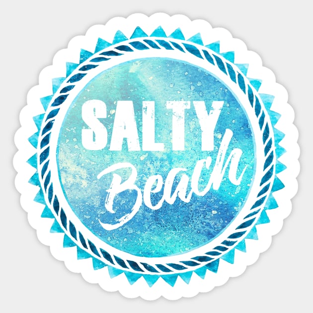 Salty Beach Sticker by directdesign